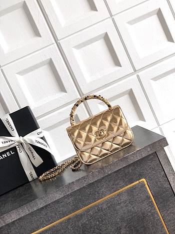 Chanel Small 26C Cruise Bag With Pearl handle Gold