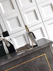 Chanel 26C Cruise Bag With Pearl handle Silver- 10.5*15*5.5cm - 4