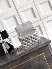 Chanel Small 26C Cruise Bag With Pearl handle Silver - 5