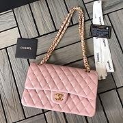 Chanel Classic Flap Lambskin Bag Gold Hardware Pink-25cm - 3