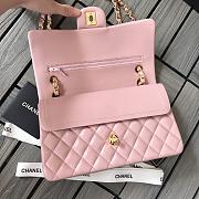 Chanel Classic Flap Lambskin Bag Gold Hardware Pink-25cm - 2