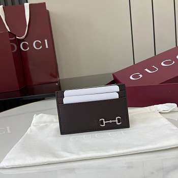 Gucci Horsebit Card holder Brown