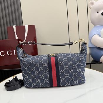 Gucci Vanity medium top handle bag Denim-27.5cm x 13cm x 14.5cm