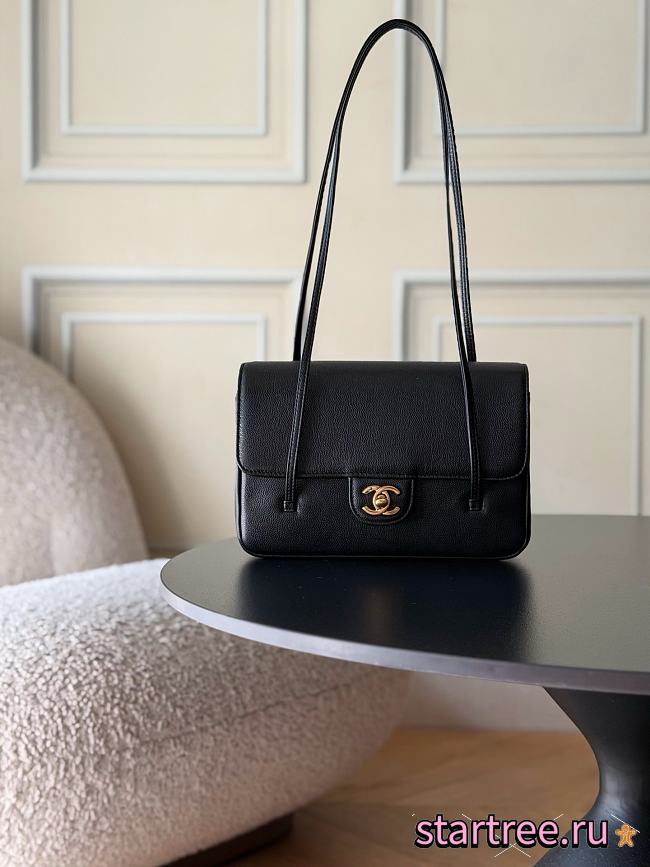 Chanel Pretty Coco Clutch with leather strap Black-11.5*17*5cm - 1