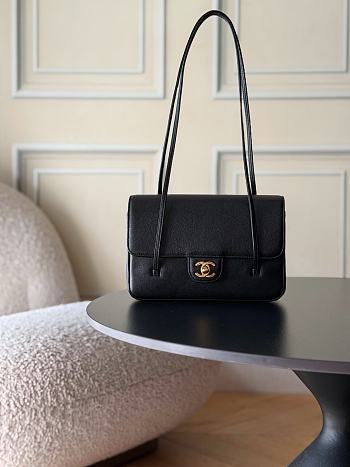 Chanel Pretty Coco Clutch with leather strap Black-11.5*17*5cm