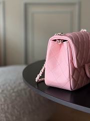 Chanel 23C Classic mini flap Lamskin Pink-12*18*7cm - 5