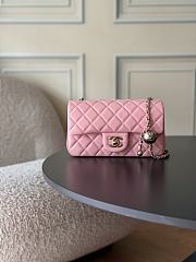 Chanel 23C Classic mini flap Lambskin Pink-13*20*7cm - 1