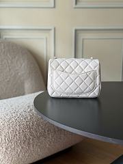 Chanel 23C Classic mini flap Lamskin White-12*18*7cm - 3