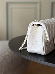 Chanel 23C Classic mini flap Lambskin White-13*20*7cm - 5