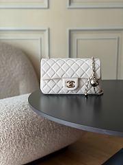 Chanel 23C Classic mini flap Lambskin White-13*20*7cm - 2