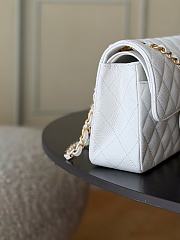 Chanel Small Classic Double Flap White Caviar Gold Hardware-23cm - 5