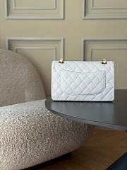 Chanel Small Classic Double Flap White Caviar Gold Hardware-23cm - 4