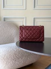 Chanel Small Classic Double Flap Caviar Burgundy Gold Hardware-23cm - 2