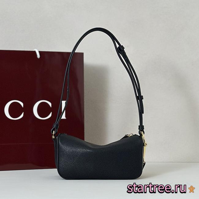 Gucci Half Horsebit mini bag Black Leather-19.5*10*8cm - 1