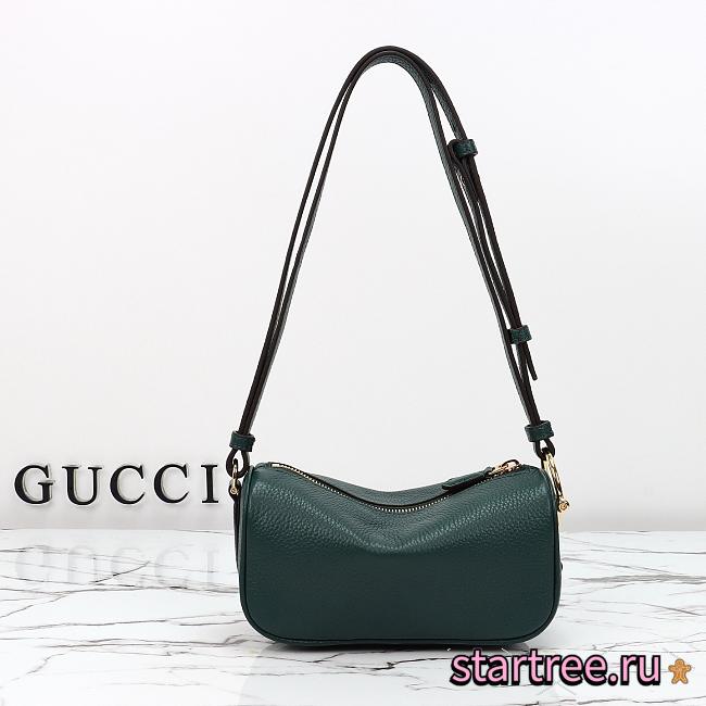 Gucci Half Horsebit mini bag Green Leather-19.5*10*8cm - 1