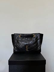 YSL Sanit Lauren NIKI Vintage Leather Small Shopping Bag-25 x 19 x 10 cm - 4