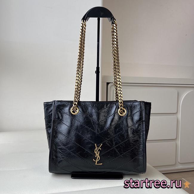 YSL Sanit Lauren NIKI Vintage Leather Small Shopping Bag-25 x 19 x 10 cm - 1