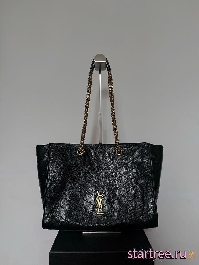 YSL Saint Lauren NIKI Vintage Leather Shopping Bag- 33 x 27 x 14 cm - 1