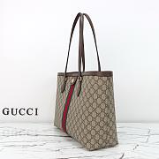 GUCCI OPHIDIA GG MEDIUM TOTE BEIGE AND EBONY - 5