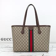 GUCCI OPHIDIA GG MEDIUM TOTE BEIGE AND EBONY - 4