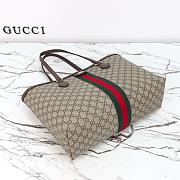 GUCCI OPHIDIA GG MEDIUM TOTE BEIGE AND EBONY - 3