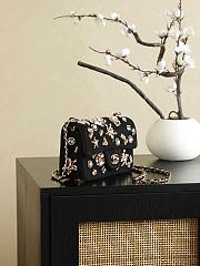  Chanel Mini classic handbag Velvet strass imitation pearls-20cm - 4