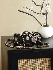  Chanel Mini classic handbag Velvet strass imitation pearls-20cm - 2