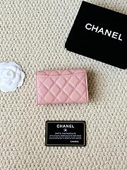 CHANEL Card Holder Pink Caviar leather Gold-7.5*11.3*2.2cm - 4