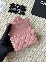 CHANEL Card Holder Pink Caviar leather Gold-7.5*11.3*2.2cm - 3