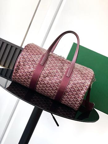 Goyard Barrel Travel Bag Dark Red-40cm