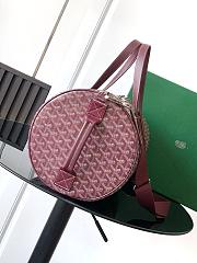 Goyard Barrel Travel Bag Dark Red-40cm - 5