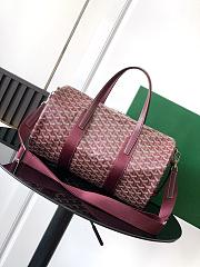Goyard Barrel Travel Bag Dark Red-40cm - 4