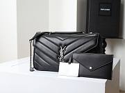 YSL Saint Laurent LouLou Bag Black Silver-29*17*8cm - 1