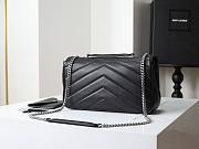 YSL Saint Laurent LouLou Bag Black Silver-29*17*8cm - 5