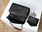 YSL Saint Laurent LouLou Bag Black Silver-29*17*8cm - 2