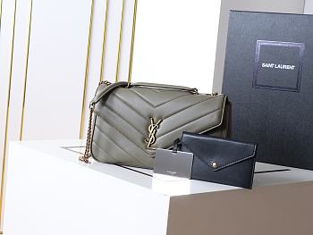 YSL Saint Laurent LouLou Bag Grey-29*17*8cm