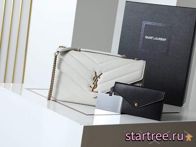 YSL Saint Laurent LouLou Bag White-29*17*8cm - 1