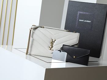 YSL Saint Laurent LouLou Bag White-29*17*8cm