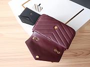 YSL Saint Laurent LouLou Bag Burgundy-29*17*8cm - 4