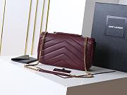 YSL Saint Laurent LouLou Bag Burgundy-29*17*8cm - 2