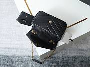 YSL Saint Laurent Mini LouLou Bag Black-24*14*7cm - 4
