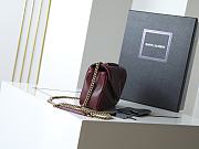 YSL Saint Laurent Mini LouLou Bag Burgundy-24*14*7cm - 3