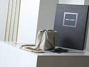 YSL Saint Laurent Mini LouLou Bag White-24*14*7cm - 2