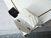 YSL Saint Laurent Mini LouLou Bag White-24*14*7cm - 5