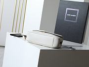 YSL Saint Laurent Mini LouLou Bag White-24*14*7cm - 3