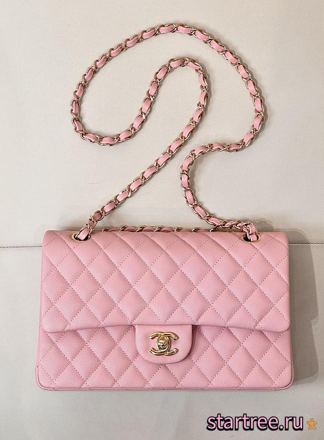 Chanel Classic Flap Caviar Bag Gold Hardware Pink-25cm 001 - 1