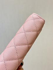 Chanel Classic Long Flap Wallet Caviar Leather Pink Gold Hardware- 10.5x19.4x3 cm - 3