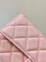 Chanel Classic Long Flap Wallet Caviar Leather Pink Gold Hardware- 10.5x19.4x3 cm - 5
