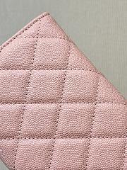 Chanel Classic Long Flap Wallet Caviar Leather Pink Gold Hardware- 10.5x19.4x3 cm - 2
