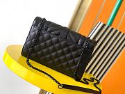 YSL Mini Envelope Crossbody Bag Black With black hardware-21x13x6cm - 6